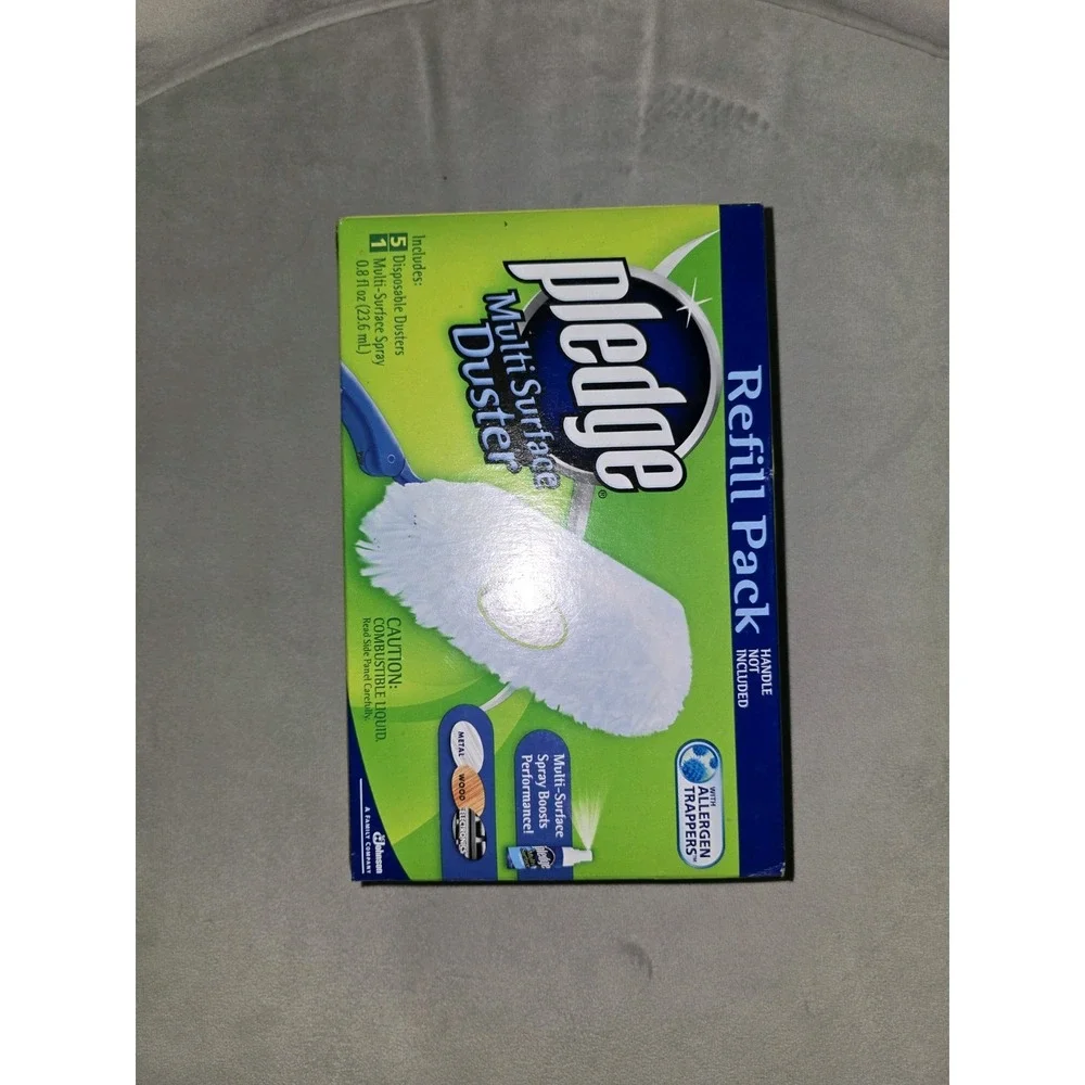 PLEDGE DUSTER PLUS Refills 5 Dusters & 1 Multi-Surface Spray NIB Open Box
